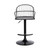 Edward Adjustable Black Wood and Metal Barstool