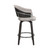 Doral 30" Gray Velvet Barstool in Black Powder Coated Finish with Chrome and Black Brushed Wood