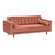 Somerset Blush Velvet Mid Century Modern Loveseat