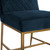 Memphis Blue Velvet and Antique Brass Accent Dining Chair- Set of 2