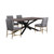 Pirate and Grey Memphis 5 Piece Modern Dining Set