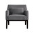 Oliver Grey Velvet Modern Accent Chair with Wood Legs