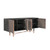 Turin Rustic 2 piece set with Dining Table and Sideboard in Black Brushed