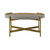 Dua Grey Concrete Coffee Table with Antique Brass