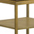 Faye Rustic Brown Wood Side table with Shelf and Antique Brass Base