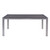 Tessa Contemporary Dining Table in Brushed Stainless Steel and Gray Walnut Top