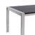 Tessa Contemporary Dining Table in Brushed Stainless Steel and Gray Walnut Top