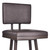 Balboa 30â€ Bar Height Barstool in Brown Powder Coated Finish and Vintage Brown Faux Leather