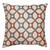 Roxbury Contemporary Decorative Feather and Down Throw Pillow In Coral Jacquard Fabric