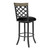 Bree 30"Â Bar Height Barstool in Mineral Finish withÂ Vintage Black Faux Leather and Grey Walnut