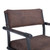 Director Contemporary Dining Chair in Mineral Finish and Bandero Tobacco Fabric