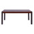 Tatum Contemporary Dining Table in Auburn Bay Finish and Sedona Wood Top