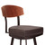 Frisco 30" Bar Height Barstool in Auburn Bay with Brown Faux Leather and Sedona Wood