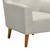 Hyland Mid-Century Accent Chair in Champagne Wood Finish and Beige Fabric