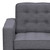 Chandler Contemporary Sofa Chair in Brushed Stainless Steel Finish and Dark Grey Fabric