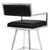 Armen Living Dylan 30" Bar Height Barstool in Brushed Stainless Steel and Vintage Black Faux Leather