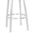 Armen Living Balboa 30â€ Bar Height Barstool with Arms in Brushed Stainless Steel and Vintage Gray Faux Leather