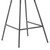 Armen Living Coronado Contemporary 26" Counter Height Barstool in Brushed Grey Powder Coated Finish and Pewter Fabric