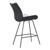 Armen Living Coronado Contemporary 26" Counter Height Barstool in Brushed Grey Powder Coated Finish and Pewter Fabric