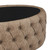 Armen Living Blossom Contemporary Ottoman in Brown Faux Leather