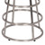 Armen Living Ringo 30" Backless Brushed Stainless Steel Barstool in Gray Faux Leather