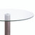 Armen Living CafÃ© Brushed Stainless Steel Dining Table with Clear Glass