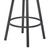 Nova 26" Counter Height Metal Swivel Barstool in Ford Black Pu and Mineral Finish