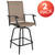 30" All-Weather Patio Swivel Outdoor Stools, Brown, Set of 2 [2-ET-SWVLPTO-30-GG]