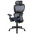 Ergonomic Mesh Office Chair with 2-to-1 Synchro-Tilt, Adjustable Headrest, Lumbar Support, and Adjustable Pivot Arms in Blue [H-LC-1388F-1K-BL-GG]