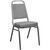 Durable 2-1/2" charcoal gray fabric padded seat