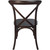 Durable bent wood x back dining chair design