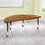 Half Circle Collaborative Wave Activity Table with long-lasting Scratch and Stain Resistant Top