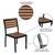 Two Outdoor Dining Chairs: 18.5625"W x 18.5"D x 33.25"H