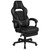 Black Gaming Desk with Cup Holder/Headphone Hook/Monitor Stand & Black Reclining Back/Arms Gaming Chair with Footrest  [BLN-X40RSG1031-BK-GG]
