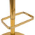 Contemporary White Vinyl Adjustable Height Barstool with Rounded Mid-Back and Gold Base [CH-122070-WH-G-GG]