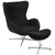 Black Fabric Swivel Wing Chair and Ottoman Set [ZB-WING-CH-OT-BK-FAB-GG]