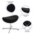 Black Fabric Swivel Wing Chair and Ottoman Set [ZB-WING-CH-OT-BK-FAB-GG]