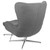 Gray Fabric Swivel Wing Chair and Ottoman Set [ZB-WING-CH-OT-GR-FAB-GG]
