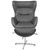 Gray LeatherSoft Swivel Wing Chair and Ottoman Set [ZB-WING-CH-OT-GY-LEA-GG]