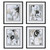 Black Frame, White And Black Matting, Gray, White, Black, Brown, Abstracts, Prints, Under Glass