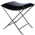 Melton Black Leather Stool