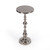 Darien Round Nickel Pedestal End Table