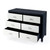 Keros 6 Drawer Navy Raffia Double Dresser