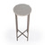 Nigella White Marble and Silver Cross Legs Side Table