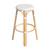 Tobias Glossy White Rattan Bar Stool