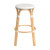 Tobias Glossy White Rattan Bar Stool