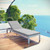 Shore Outdoor Patio Aluminum Chaise with Cushions EEI-4502-SLV-GRY