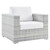 Convene Outdoor Patio Armchair EEI-4297-LGR-WHI