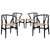 Amish Dining Armchair Set of 4 EEI-1320-BLK