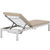 Shore Outdoor Patio Aluminum Chaise with Cushions EEI-5547-SLV-BEI